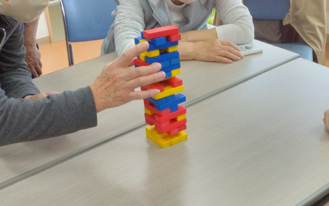 ジェンガにハラハラ