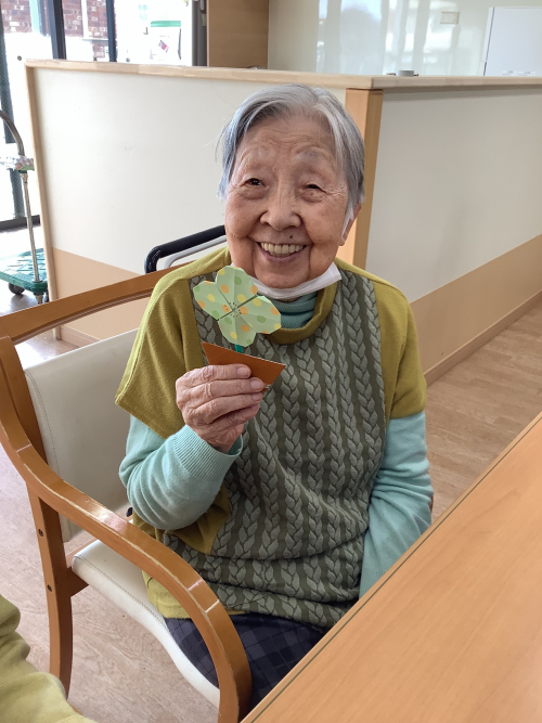 折り紙を作って、楽しかった。